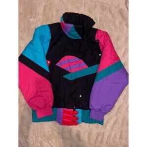 UNREAL Vtg 90s Peregrine Ski Jacket Ladies Large Sun Valley Snowboard Entrant